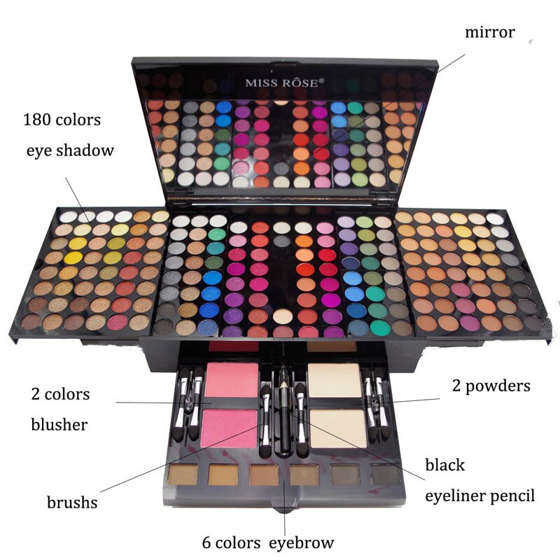Paleta de Maquillaje Piano 180 Colores Sombras y Rubores