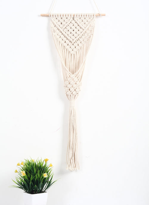 Bolsa Decorativa Tejida Floral para Pared — imagen 1
