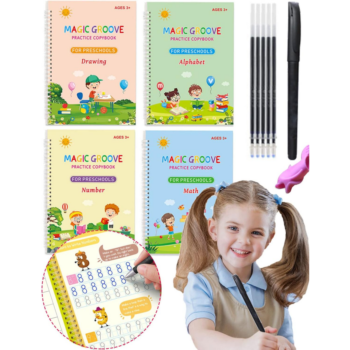 Set Cuaderno Magic para Practicar Caligrafía — imagen 1