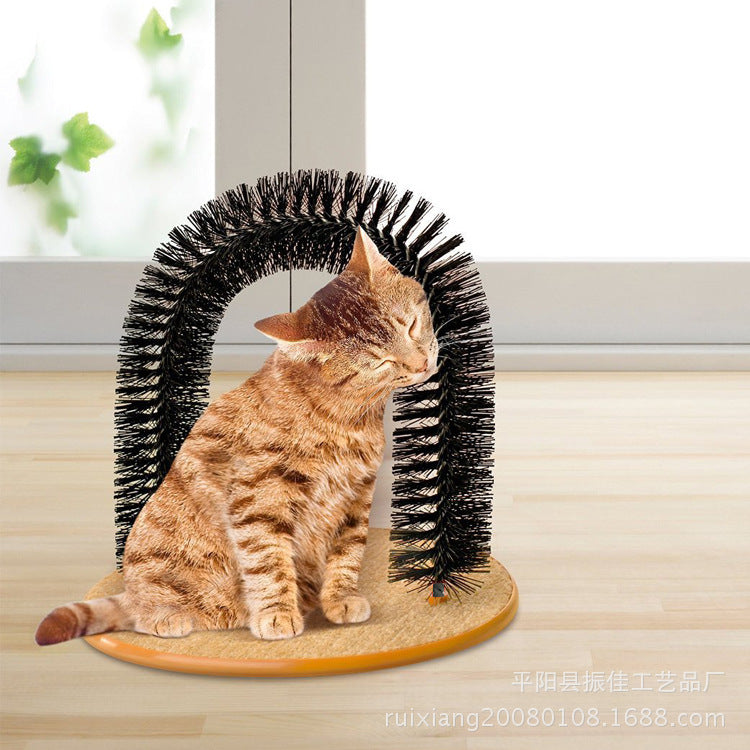 Cepillo Masajeador para Gatos con Juguete y Rascador